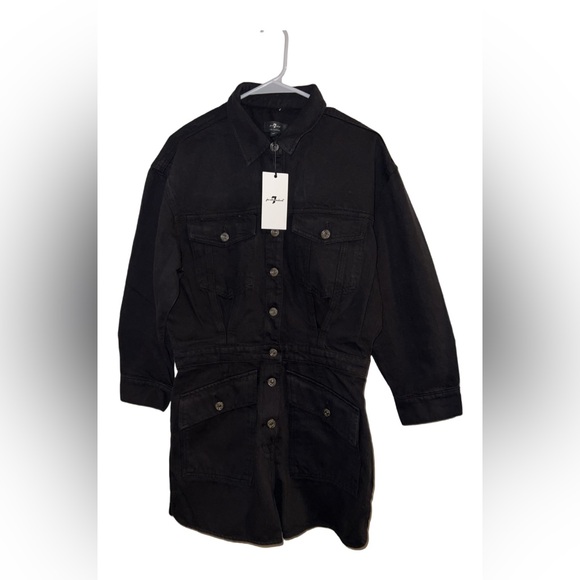 7 For All Mankind Surplus Romper in Black - Size Medium - Picture 3 of 4